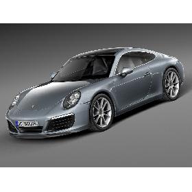 HQ LowPoly Porsche 911 Carrera Coupe 2016